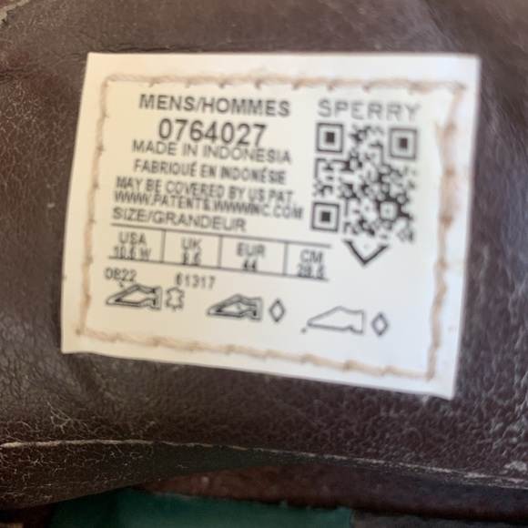 Mens Sperry leather loafers size 10.5 wide